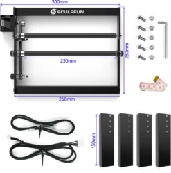 Sculpfun Engraver Extension Kit Erweiterungskit Für S6/S6pro/S9 Graviermaschinen Verlängerter Schaft 950 Mm X 410 Mm+400 X 400 Mm SCULPFUN Wabenarbeitstisch+Walze Roller Set SCULPFUN -Elektronikpunkt 78bac24add457c509b5c603ba1d6f417 2