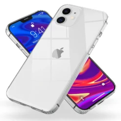 NALIA Klare Schutzhülle Kompatibel Mit IPhone 12 / IPhone 12 Pro Hülle, Transparentes Kratzfestes Hard Backcover & Silikon Bumper, Durchsichtige Kunststoff Handyhülle Phone Case, Schutz Cover Etui