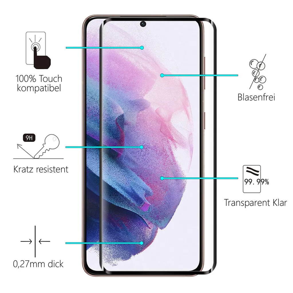 Full Screen Panzerglas Für Samsung Galaxy S21 Schutzfolie Glas Folie Vollbild Panzerfolie 5 Full Screen Panzerglas Für Samsung Galaxy S21 Schutzfolie Glas Folie Vollbild Panzerfolie – Bild 3