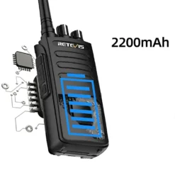 Retevis RT81 Walkie Talkie, Funkgerät Mit IP67 Wasserdicht, 32 Kanäle DMR Analog/Digital Modus, 2200mAh Li-Ion Batterie, Funkgeräte Mit Lange Reichweite Für Unternehmen, Logistik (1 Paar, Schwarz) -Elektronikpunkt 7eefbd715f56c60d121a86be853fefd7
