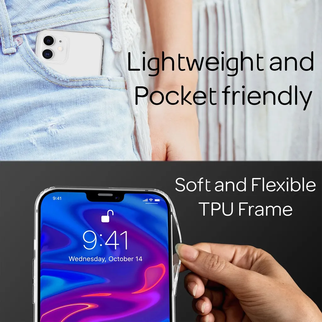 NALIA Klare Schutzhülle Kompatibel Mit IPhone 12 / IPhone 12 Pro Hülle, Transparentes Kratzfestes Hard Backcover & Silikon Bumper, Durchsichtige Kunststoff Handyhülle Phone Case, Schutz Cover Etui 8 NALIA Klare Schutzhülle Kompatibel Mit IPhone 12 / IPhone 12 Pro Hülle, Transparentes Kratzfestes Hard Backcover & Silikon Bumper, Durchsichtige Kunststoff Handyhülle Phone Case, Schutz Cover Etui – Bild 6