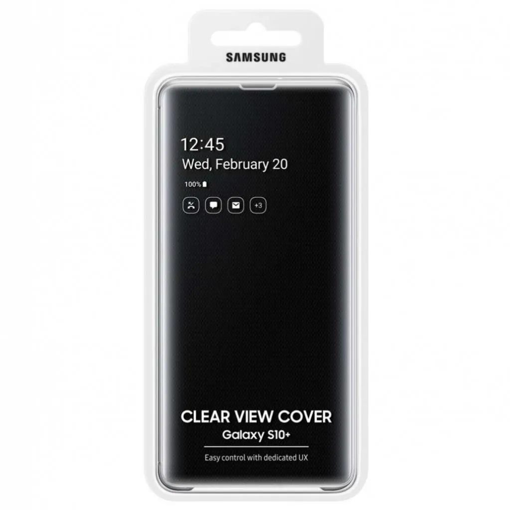 Samsung Clear View Cover Für Galaxy S10+ Schwarz Handyhülle Schutzhülle 7 Samsung Clear View Cover Für Galaxy S10+ Schwarz Handyhülle Schutzhülle – Bild 5