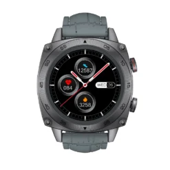 CUBOT C3 Smart Watch Herren, 5 ATM Wasserdicht 1,3 Zoll Touchscreen Schrittzähler Uhr, Uhr Mit Pulsmesser, Fitness Uhr IOS/Android Kompatibel, Fitness Tracker, TFT-LCD, BLE5.1, Grau