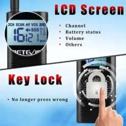 Retevis RB628 Funkgeräte, Wiederaufladbare Funkgerät Mit Hörer, PMR446 Lizenzfrei 16 Kanäle, 1500mAh, VOX, LCD-Bildschirm, CTCSS/DCS, Handheld Walkie Talkie Für Schule Restaurant (4 Stück, Schwarz) -Elektronikpunkt 81df570d55bd62e3d7c4c4705b4d7128