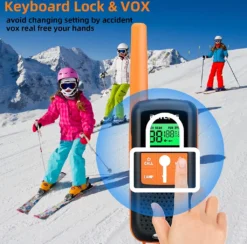 Retevis RT649 Wasserdicht Walkie Talkie 4er Set, PMR 446 Lizenzfrei, USB Aufladbar,16 Kanäle VOX, LED Taschenlampe, Scan, Lange Reichweite Funkgerät Set (Orange, 4er) -Elektronikpunkt 83af1973df1fe52f168394cbea10e29a