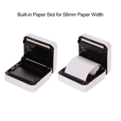 Poooli Pocket Thermodrucker 58 Mm Wireless BT-Drucker 300 Dpi Mit 1 Rolle Thermopapier Zum Drucken Von Etiketten Listen Fotos Erstellen Von Journalen Hand Account Planner Kompatibel Mit Android IOS -Elektronikpunkt 83df400b52316c488c41d59e747138a1