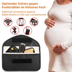 ECENCE 1x RFID Strahlenschutz-Tasche Handy Smartphone No-Signal Funk Stop Tasche Schwarz -Elektronikpunkt 84cd976c967e7d0566f6fac6b57d0c3e