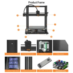 KINGROON KP5L 3D-Drucker FDM 300 X 300 X 330 Mm Druckgröße Titan-Extruder Doppel-Z-Aixs-Gewindespindel Mit Glasplattform Für 1,75 Mm Filament PLA/TPU/Holz -Elektronikpunkt 86fa0cec77ef1c7fabdd2ec8317b733b