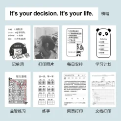 Poooli Pocket Thermodrucker 58 Mm Wireless BT-Drucker 300 Dpi Mit 1 Rolle Thermopapier Zum Drucken Von Etiketten Listen Fotos Erstellen Von Journalen Hand Account Planner Kompatibel Mit Android IOS -Elektronikpunkt 87b9f17775ab61ab9efe91631e5d8f71