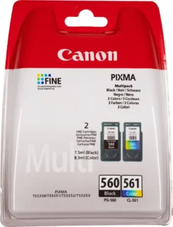 Canon® Canon PG-560 / CL-561 Multipack - 2er-Pack - Schwarz, Farbe (Cyan, Magenta, Gelb) Canon