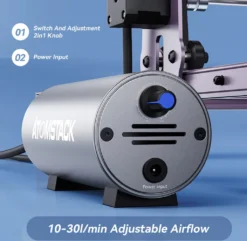 ATOMSTACK Air Assist Kit Mit 2m Rohr Für A5 Series/S10/A10 Pro/X7 Pro, Graviermaschine Zubehör Für 98% Graviermaschine Und Einfach Zu Montieren,10-30 L/min -Elektronikpunkt 89820dc61461140dddf2e52c91b10954