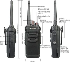 Retevis RT648 Funkgeräte, IP67-Handfunkgeräte Mit USB Ladestationen, PMR446 Lizenzfreies Walkie Talkie Mit 1200mAh Batterie, Notfallalarm, VOX, Squelch, CTCSS / DCS, Für Outdoor, Skifahren, Notfall( 5Stück, Schwarz) -Elektronikpunkt 899ddcc6bc939518f3890227e4fb873e