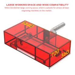 SCULPFUN Graviermaschinen Staubdichte Schutzbox 1440 X 720 X 360 Mm Rauchabzug Mit Leistungsstarkem Saugventilator Ganzmetallstruktur PVC-Gehaeuse Einfach Zu Installieren -Elektronikpunkt 8a779e59fb22f9dccd36e8d67fdf7501