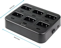 Retevis RT24 RT28 RT24V RT21 Walkie Talkie 6-Wege-Ladegerät Funkgerät Multi-Ladegerät Walkie Talkie Ladegerät Kann 6 Funkgeräte Oder 6 Batterieladegeräte (Schwarz) -Elektronikpunkt 8c0a69037bf3dabf63f3811d5a02bd99