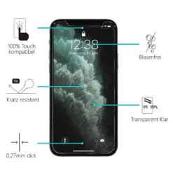 2x Schutzfolie Für IPhone X / XS / 11 Pro Glasfolie Glas Folie Panzerfolie Klar -Elektronikpunkt 8e53637bd1bd96b58805a4d2f54e36a8