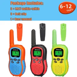 Retevis RA617 Walkie Talkie Kinder 3er, Spielzeug Kinder Für 4-12 Jährige, 16 Kanäle Mit LCD-Taschenlampe VOX, Weihnachtsgeschenk Für Kinder Camping, Wandern ( 3Stück ) -Elektronikpunkt 8e9fd8d3c1bbdff6faf50581dc74ff16