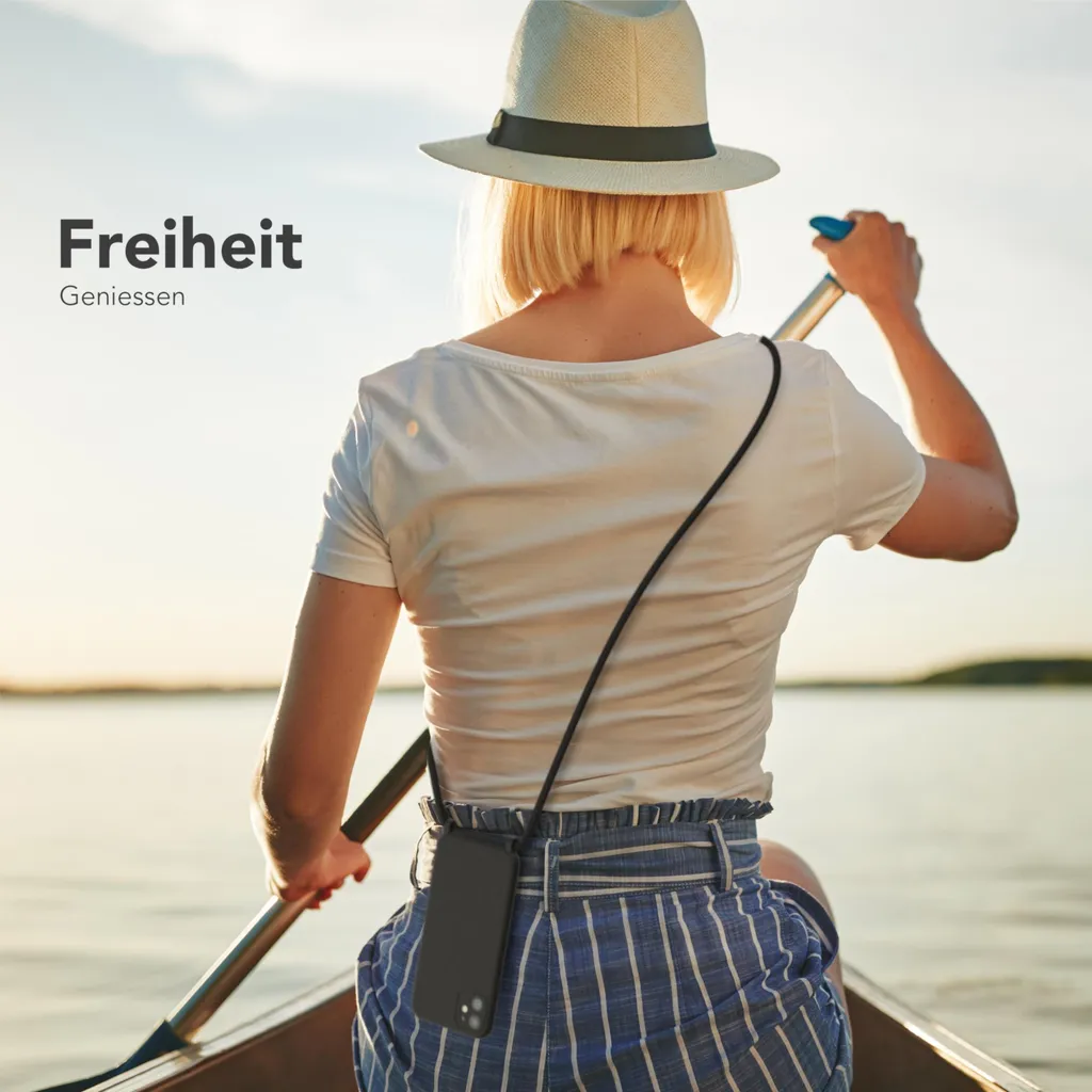 EAZY CASE Premium Silikon Handykette Kompatibel Mit Apple IPhone 11 Handyhülle Mit Umhängeband, Handykordel Mit Schutzhülle, Silikonhülle, Hülle Mit Band, Kette Für Smartphone, Schwarz 4 EAZY CASE Premium Silikon Handykette Kompatibel Mit Apple IPhone 11 Handyhülle Mit Umhängeband, Handykordel Mit Schutzhülle, Silikonhülle, Hülle Mit Band, Kette Für Smartphone, Schwarz – Bild 2