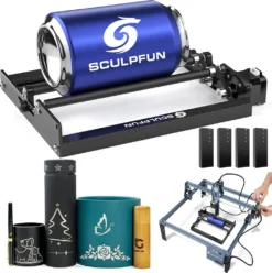 SCULPFUN Walze Roller Set Für Zylindrische Objekte Mit 360° Drehbarer Gravierachse 6-150 Mm Kompatibel Mit 95% Der Graviermaschinen
