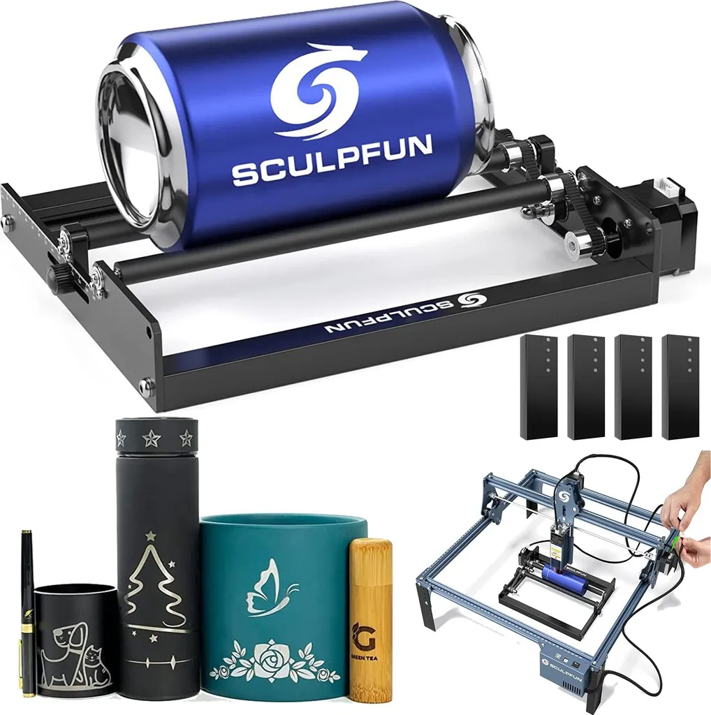 SCULPFUN 30L/Min Air Assist System+SCUL PFUN Walze Roller Set+Wabenarbeitstisch Stahlplatte 400 X 400 Mm SCULP FUN 4 SCULPFUN 30L/Min Air Assist System+SCUL PFUN Walze Roller Set+Wabenarbeitstisch Stahlplatte 400 X 400 Mm SCULP FUN – Bild 2