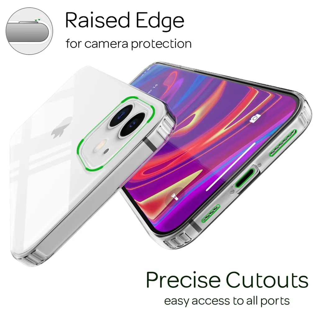 NALIA Klare Schutzhülle Kompatibel Mit IPhone 12 / IPhone 12 Pro Hülle, Transparentes Kratzfestes Hard Backcover & Silikon Bumper, Durchsichtige Kunststoff Handyhülle Phone Case, Schutz Cover Etui 4 NALIA Klare Schutzhülle Kompatibel Mit IPhone 12 / IPhone 12 Pro Hülle, Transparentes Kratzfestes Hard Backcover & Silikon Bumper, Durchsichtige Kunststoff Handyhülle Phone Case, Schutz Cover Etui – Bild 2