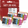 Toner Kingdom 20er XXL Druckerpatronen Für Canon PGI-550 CLI-551 Pixma IP8750 IP7250 IP7200 IX6850 IX6800 MG5400 MG5450 MG5550 MG5600 MG5650 MG6400 MG6450 MG6600 MG6650 MG7500 MG7550 MX925 MX920 MX725