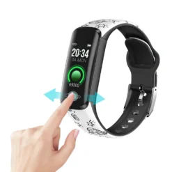 HOAIYO Smartwatch V101-C Smartwatch (0.96 Zoll), Fitness Tracker Für Kinder Teenager, Mit Schrittzähler Pulsuhr Kalorienzähler Und Schlafmonitor, IP68 Wasserdicht Aktivitätstracker,2*Wechselarmband -Elektronikpunkt 974c366360a5b7caf4e8fa3ae8510302