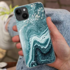 MuchoWow® Handyhülle Schutzhülle Hülle Für Apple IPhone 14 Plus - Soft Case Naturstein - Glitter - Muster Silikon Softcase Handy Hülle - Ildung -Elektronikpunkt 9a3cd4ec7c76226b5b7de6ee5beea4b4