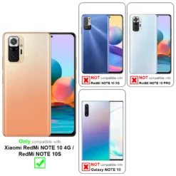 Cadorabo 3x Panzer Folie Für Xiaomi RedMi Note 10 Schutzfolie In Transparent Folie Tempered Display-Schutzglas
