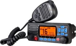 Retevis RA27 Marine Transceiver, VHF Marine Radio, Klasse D DSC, NOAA GPS, 88 Kanäle UKW, Dual/Tri-Watch, Geeignet Für Internationale, Professionelle Marine Transceiver (1 Stück, Schwarz)