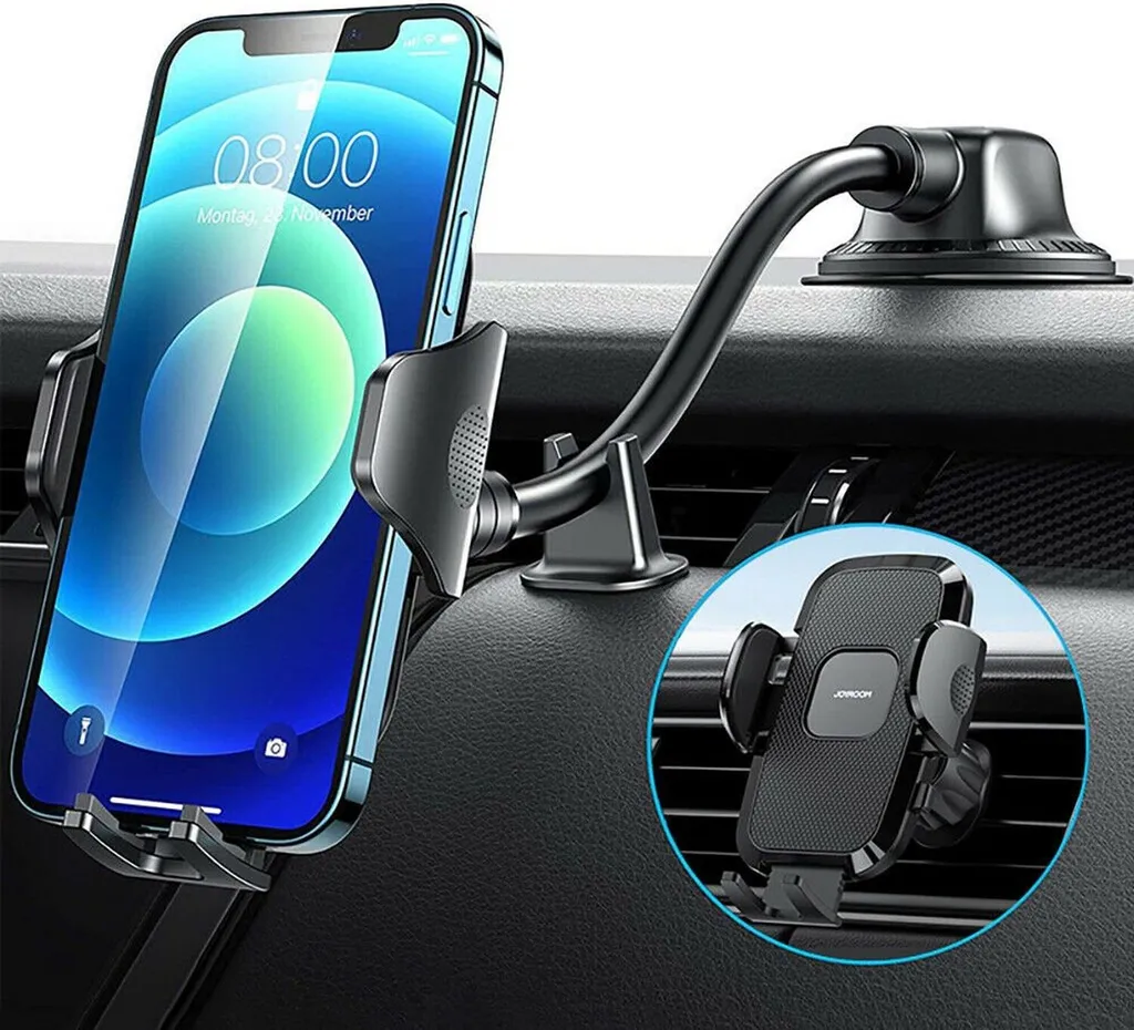 Joyroom Autotelefonhalter Mit Flexiblem Arm Für Armaturenbrett Windschutzscheibe Schwarz (JR-ZS259) 4 Joyroom Autotelefonhalter Mit Flexiblem Arm Für Armaturenbrett Windschutzscheibe Schwarz (JR-ZS259) – Bild 2