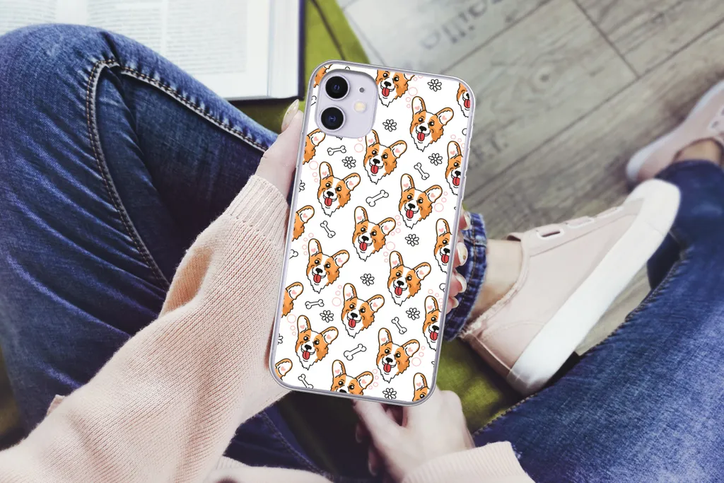 MuchoWow® Handyhülle Schutzhülle Hülle Für IPhone 11 Muster - Hund - Corgi - Jungen - Mädchen - Kinder - Kinder Silikon Softcase Handy Hülle - Handytasche 5 MuchoWow® Handyhülle Schutzhülle Hülle Für IPhone 11 Muster - Hund - Corgi - Jungen - Mädchen - Kinder - Kinder Silikon Softcase Handy Hülle - Handytasche – Bild 3