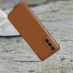 Samsung Galaxy S21 Hülle - Echtleder - Samsung Backcover - Braun -Elektronikpunkt 9e2c35078a7502954f5d28a2c5185679