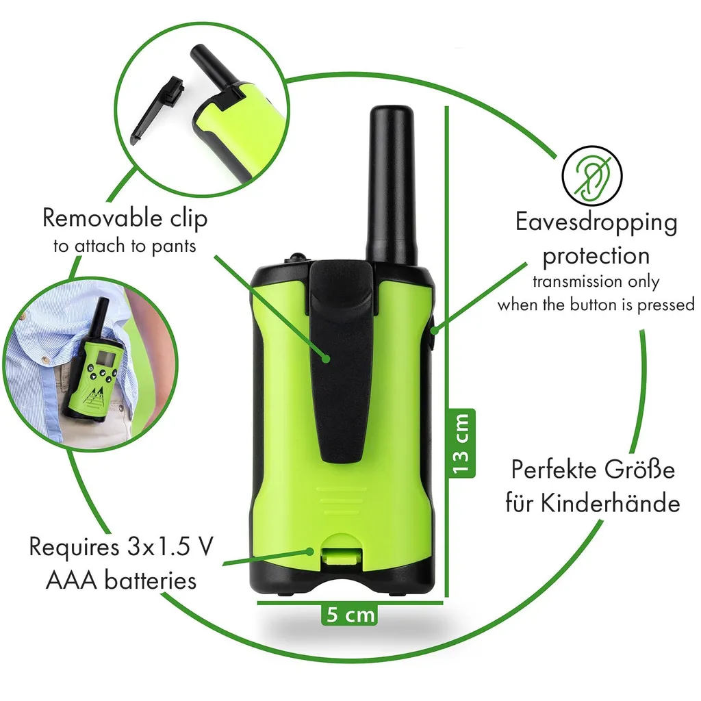 Monte Stivo Agent Walkie-Talkie Für Kinder Grün 8 Monte Stivo Agent Walkie-Talkie Für Kinder Grün – Bild 6