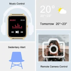 ARRK® Smartwatch, 1.4 Zoll Touch-Farbdisplay Mit Personalisiertem Bildschirm,Armbanduhr Mit Blutdruckmessung,Herzfrequenz,Schlafmonitor, Sportuhr IP67 Wasserdicht Schrittzähler Für Damen Herren -Elektronikpunkt a357836378f773a4adc9b35a23503671