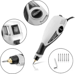 STAHLWERK Profi-Graviergerät EP-25 ST Gravurstift Gravierer Gravier-Set Zum Herstellen Von Gravuren