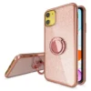 NALIA Ring Handyhülle Kompatibel Mit IPhone 11 Hülle, Glitzer Silikon Schutzhülle Mit 360-Grad Finger-Halter, Stoßfeste Diamant Handy-Tasche Glitter Case Bling Cover Soft Bumper Etui, Farbe:Rose Gold