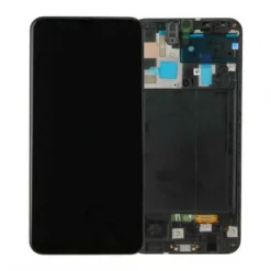 Original AMOLED Display Touchscreen Bildschirm Rahmen Schwarz Für Samsung Galaxy A50 A505F