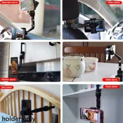 Multifunktionaler Handyhalter Rückspiegel Videoaufnahme Handyhalter-（Schwarz） -Elektronikpunkt a615e033eefc2d91aeedcca24c9da37c