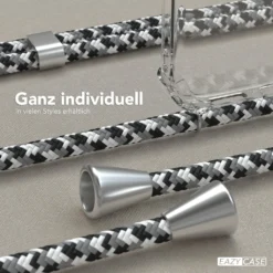 EAZY CASE Handykette Kompatibel Mit Huawei Y7 (2019) / Y7 Prime (2019) Kette, Handyhülle Mit Umhängeband, Handykordel, Schutzhülle, Kette, Silikonhülle, Silikon Cover, Schwarz Camouflage -Elektronikpunkt a84a022a44c3db0c03cfa4a95edcd21a