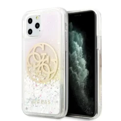 Guess Für IPhone 11 PRO Schutzhülle Handyhülle Hülle Case Cover Liquid Glitter Circle Logo