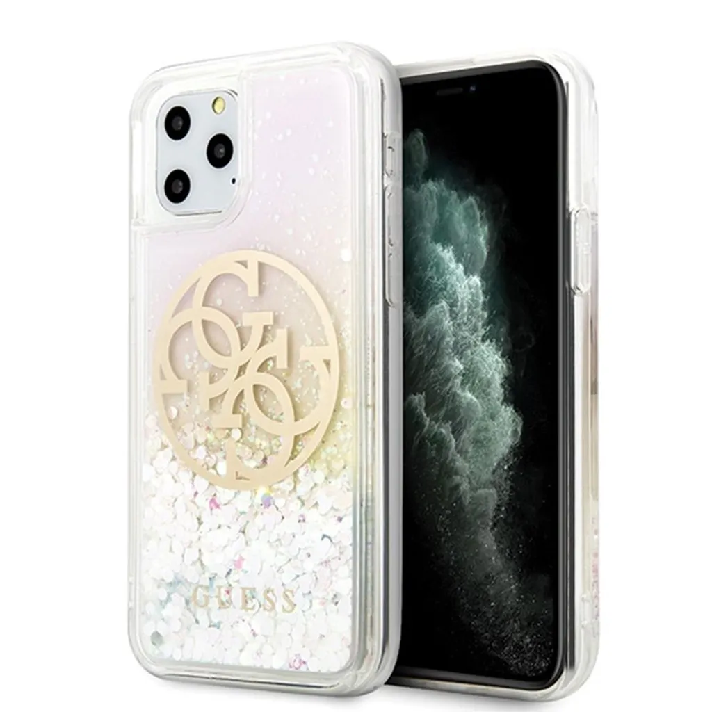 Guess Für IPhone 11 PRO Schutzhülle Handyhülle Hülle Case Cover Liquid Glitter Circle Logo 3 Guess Für IPhone 11 PRO Schutzhülle Handyhülle Hülle Case Cover Liquid Glitter Circle Logo