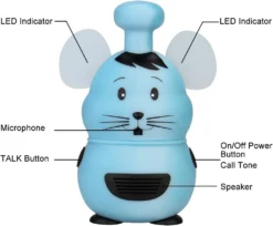 Retevis RT30M Kinder Walkie Talkie, Walkie Talkie Für Kinder, 1 Kanal PMR446 Blinkende LED-Ohren, Mini Walkie Talkie Für Kinder Spielzeug Geschenk Zum Wandern, Camping, Garten (Blau, 1 Paar) -Elektronikpunkt ad1a143d4a65a16f4ed930167f69037a