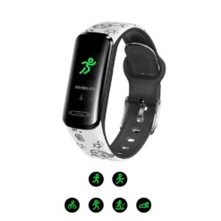 HOAIYO Smartwatch V101-C Smartwatch (0.96 Zoll), Fitness Tracker Für Kinder Teenager, Mit Schrittzähler Pulsuhr Kalorienzähler Und Schlafmonitor, IP68 Wasserdicht Aktivitätstracker,2*Wechselarmband -Elektronikpunkt ae2cccf566cd27564468e349aab460c5