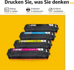 CMYBabee HP 201A Kompatible Toner Für HP 201X CF400X CF401X CF402X CF403X Color Laserjet Pro MFP M277dw M252dw M277n M277 27dw M274n (Schwarz Cyan Gelb Magenta, 4er Pack) -Elektronikpunkt aed47cfd01296029c92f95cf020804c5