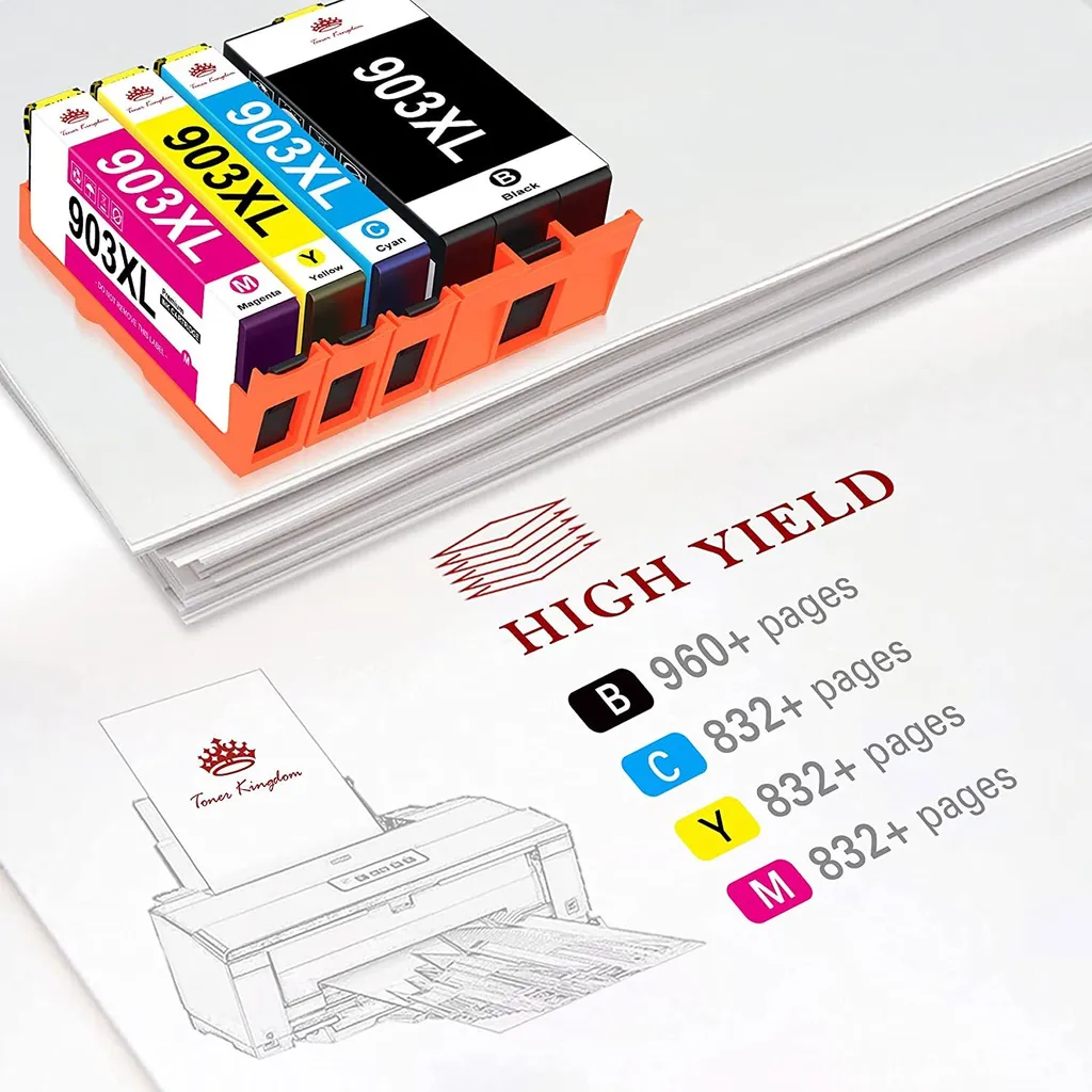 Toner Kingdom 903XL Multipack Druckerpatronen Mit Neuester Chip Kompatibel Für HP 903 Patronen Für HP Officejet 6950 6960 Pro 6960 6970 All-in-One Drucker 4 Toner Kingdom 903XL Multipack Druckerpatronen Mit Neuester Chip Kompatibel Für HP 903 Patronen Für HP Officejet 6950 6960 Pro 6960 6970 All-in-One Drucker – Bild 2