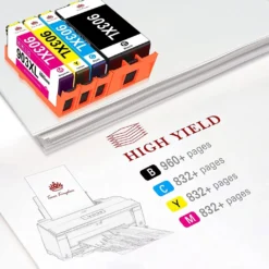 903XL Multipack-Druckerpatronen Kompatibel Mit HP 903XL 903 Tintenpatronen Für HP Officejet Pro 6950 6960 6970 All-in-One-Drucker(4er-pack) -Elektronikpunkt af0e4b12d80872918c6a06372644c380