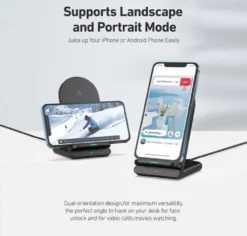 AUKEY LC-A2-Bla Aircore Series 2-in-1 Wireless Charging Stand, Schwarze Farbe 12 AUKEY LC-A2-Bla Aircore Series 2-in-1 Wireless Charging Stand, Schwarze Farbe -Elektronikpunkt affe153c1a070c9c6f09a08ac27743c7