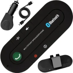 Bluetooth Auto Freisprecheinrichtung Lautstärkeregler KFZ Musik Freisprechanlage Akku 16 Stunden Freisprechanlage Sonnenblende IPhone Samsung Retoo