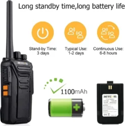 Retevis RT27 Funkgerät, PMR446 Walkie-Talkie Set 16 Kanäle CTCSS/DCS VOX Notanruf, Mit USB Ladeschale Walkie Talkie Für Baustelle Sicherheiten Spielplatz Schule (10 Stück, Schwarz) -Elektronikpunkt b3ecf65411ca976a94228f46d1292566 1
