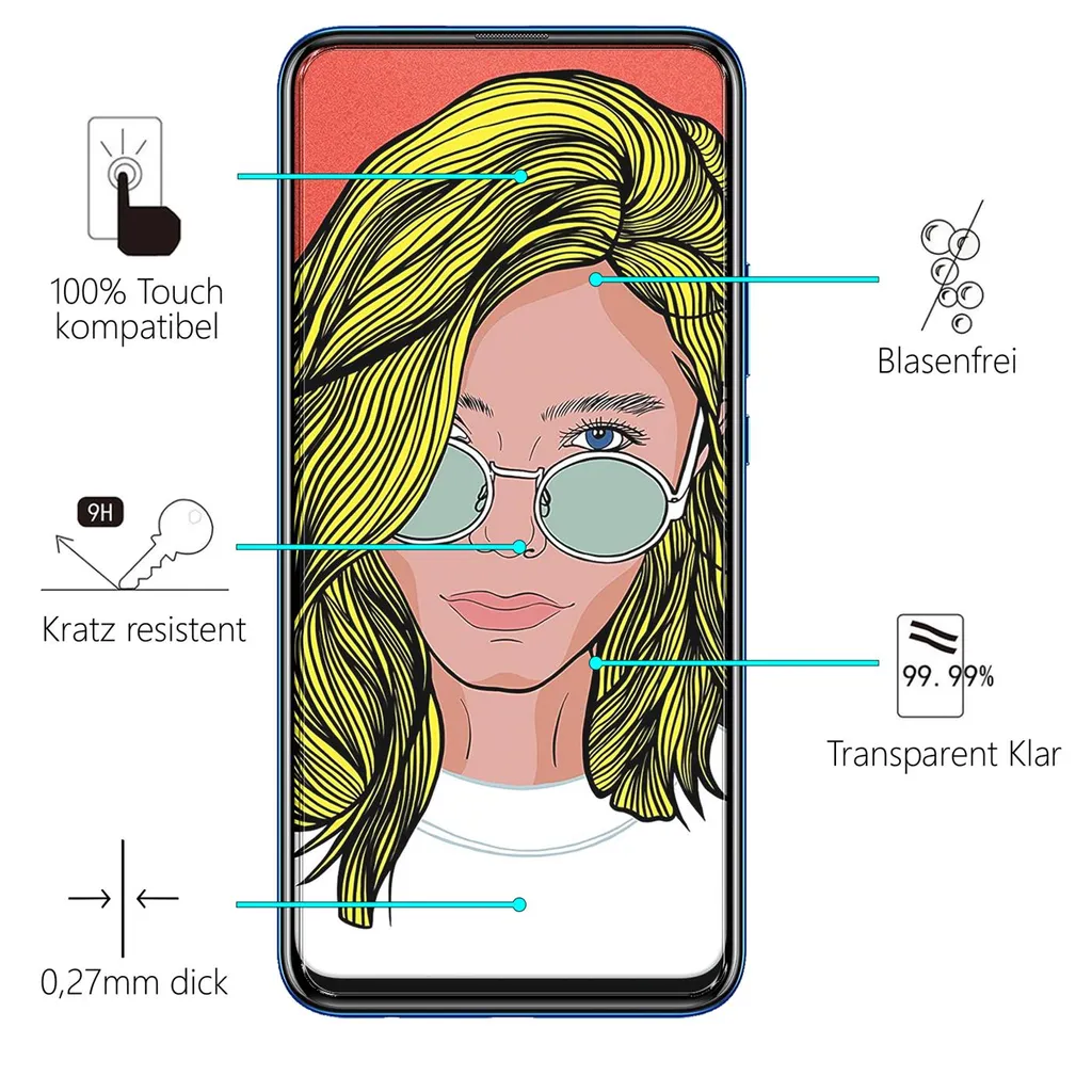 Panzerglas Für Huawei P Smart Z Glas Folie Displayschutz Schutzfolie 5 Panzerglas Für Huawei P Smart Z Glas Folie Displayschutz Schutzfolie – Bild 3